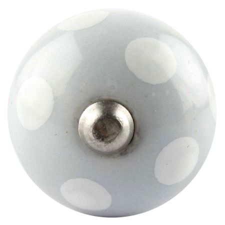 Light Grey Dotted Small Ceramic Wine Stopper 